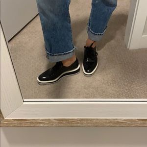 prada brogues womens